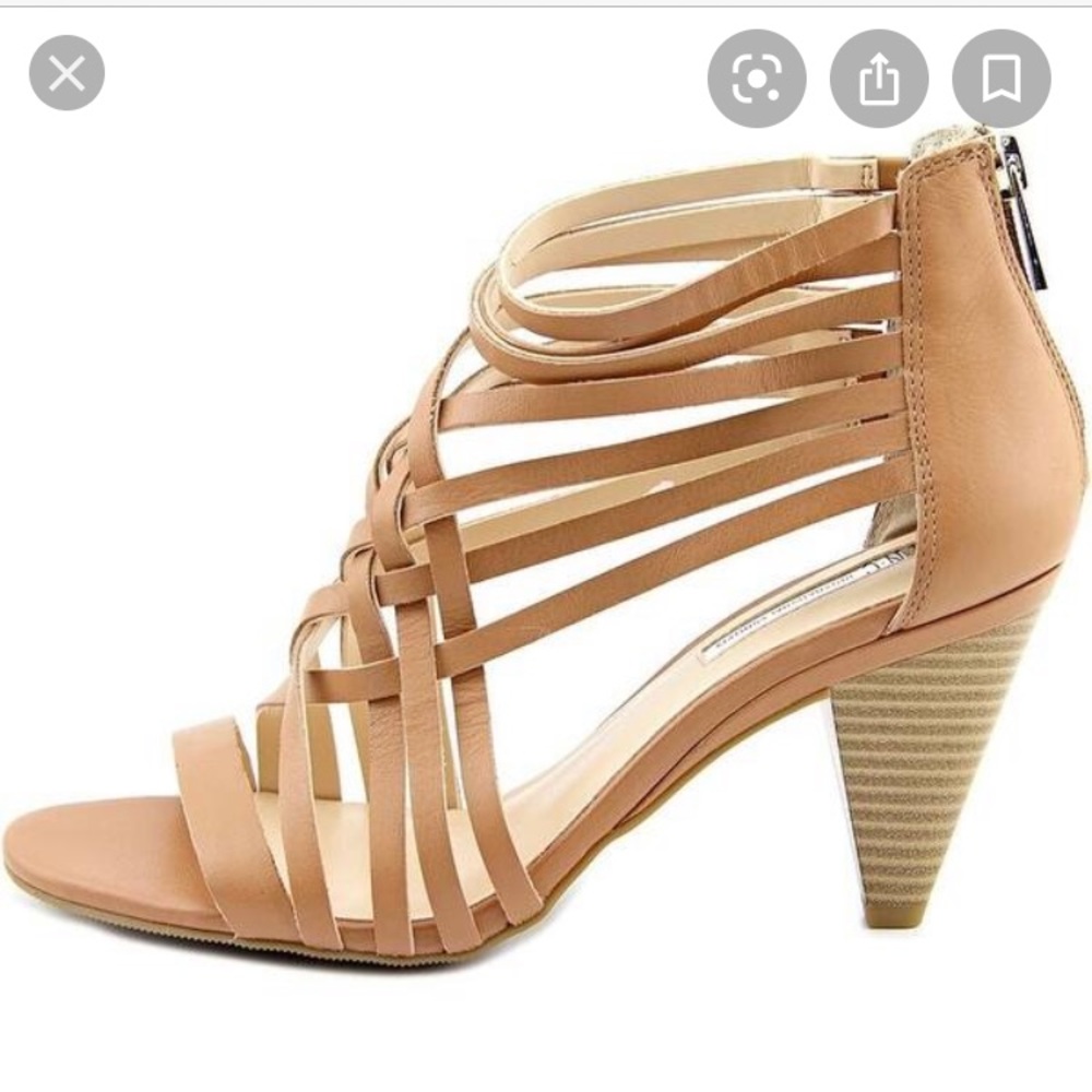 INC Garoldd Open Toe Tan Heel Sandal - Picture 2 of 5